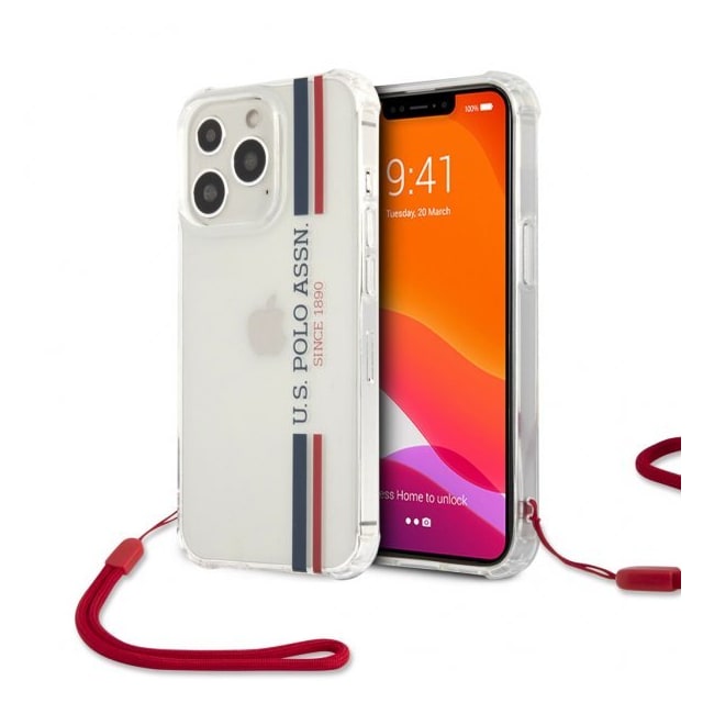 U.S. Polo iPhone 13 Pro Kuori Nylon Cord Läpinäkyvä
