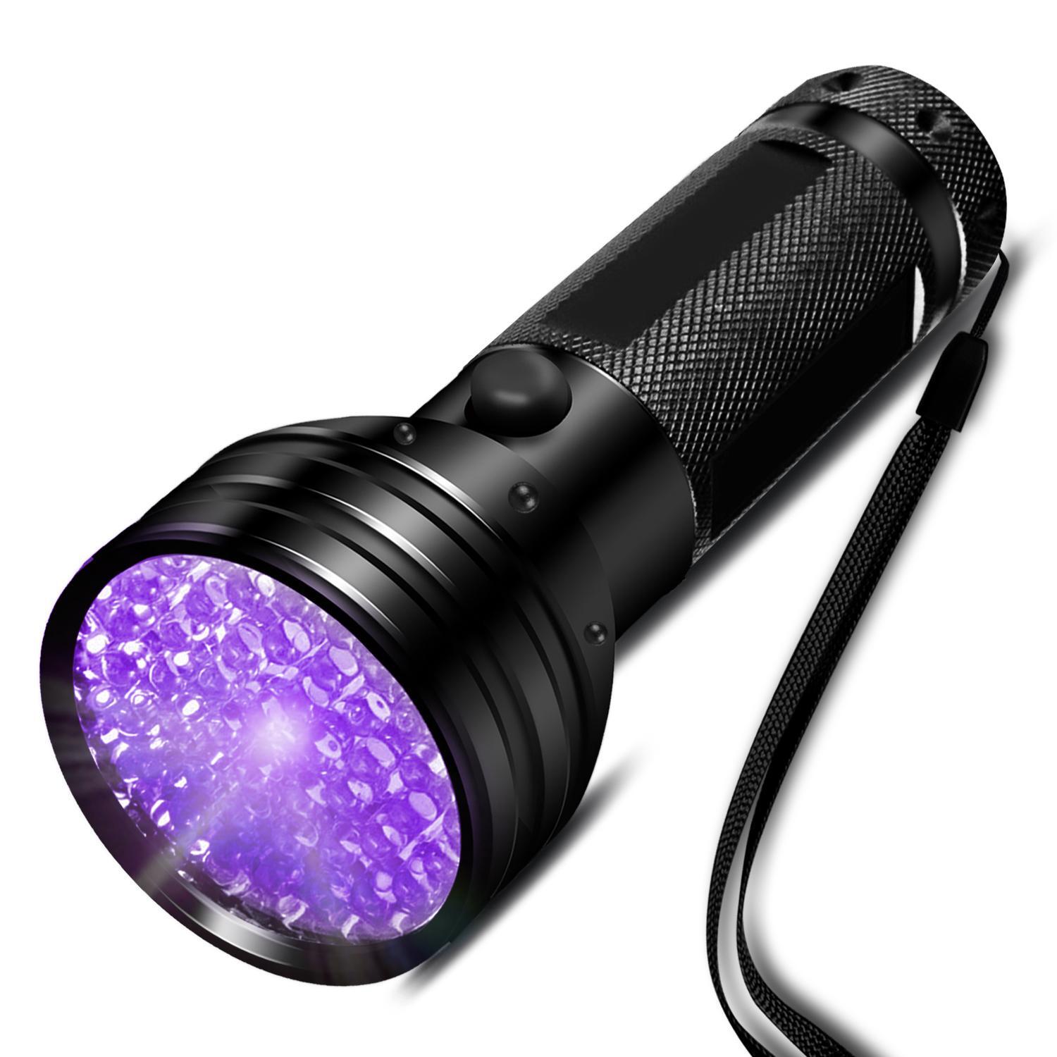 INF UV-taskulamppu 51 LED-valolla 395 nm vedenpitävä - Gigantti verkkokauppa