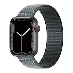 Nylonrannekoru Apple Watch 7 (45 mm) -Storm Grey