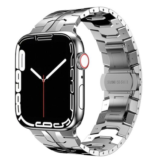 Iron Man Ruostumaton Ranneke Apple Watch 7 (41mm) - Hopea - Gigantti  verkkokauppa