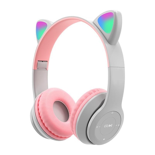Pelikuulokkeet Cat Ears Bluetooth 5.0 vaaleanpunainen / harmaa - Gigantti  verkkokauppa
