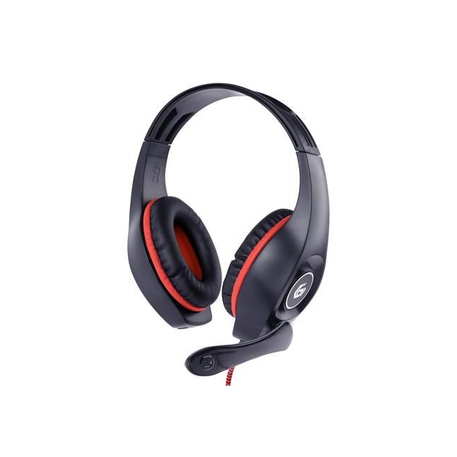 Gembird Gaming kuulokkeet äänenvoimakkuuden säätimellä GHS-05-R Sisäänrakennettu mikrofoni, punainen/musta, langallinen, Over-Ear