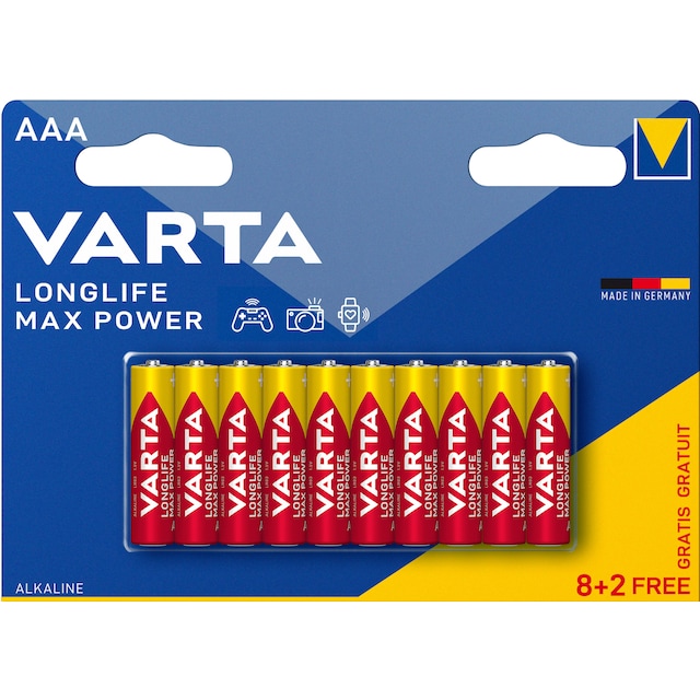 Varta Longlife Max Power AAA paristot (10 kpl)