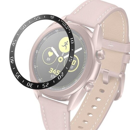 Kellon kehys Samsung Galaxy Watch 3 41mm - Musta rengas valkoisilla  merkeillä - Gigantti verkkokauppa