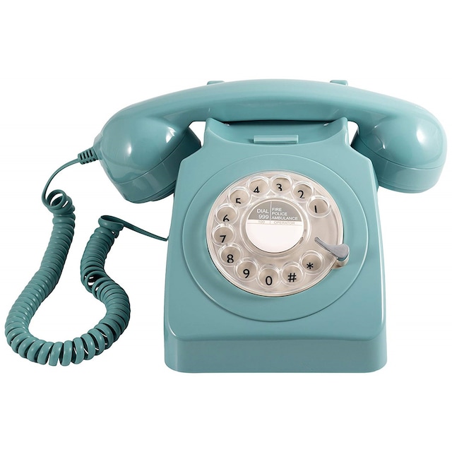 GPO 746 Retro puhelin pyöritettävällä numerolevyllä - Sininen