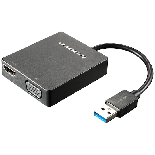 Lenovo universal USB 3.0 - VGA/HDMI adapteri - Gigantti verkkokauppa
