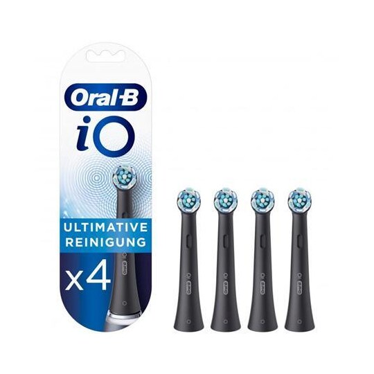 Oral-B-hammasharjaspäät iO Ultimate Clean -päät, aikuisille, mukana olevien  harjaspäiden lukumäärä 4, musta - Gigantti verkkokauppa
