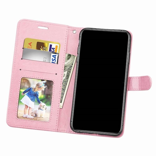 Lompakkokotelo 3-kortti Samsung Galaxy A3 2017 - Vaaleanpunainen - Gigantti  verkkokauppa