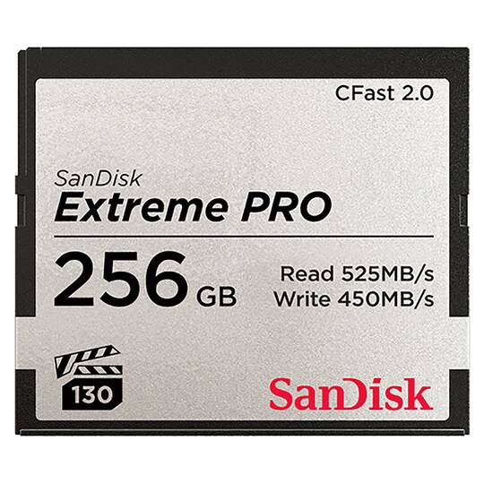SanDisk Extreme Pro CFast 2.0 muistikortti (256 GB) - Gigantti verkkokauppa