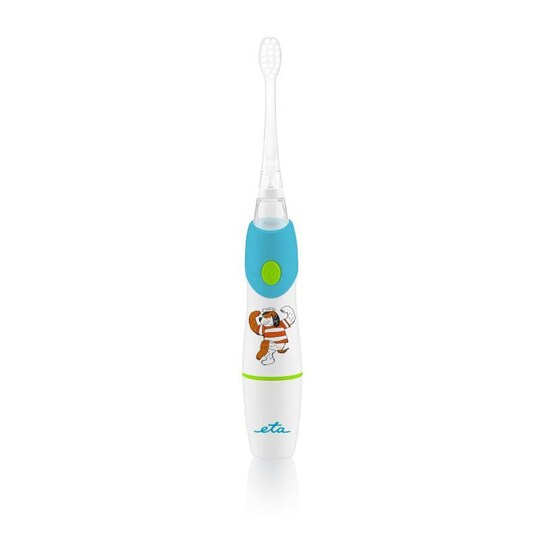 ETA -hammasharja lapsille ETA071090000 Sonetic, sähköinen, ladattava, Sonic  -tekniikka, mukana tulevien harjaspäiden lukumäärä 2,  valkoinen/vaaleansininen - Gigantti verkkokauppa