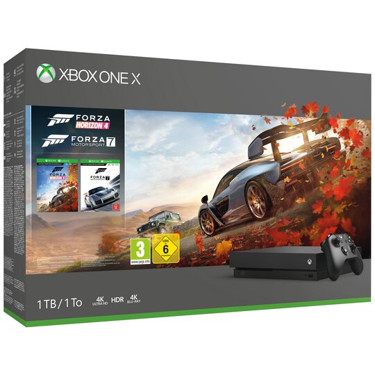 Xbox One X 1 TB + FH4 ja FM7 - Gigantti verkkokauppa