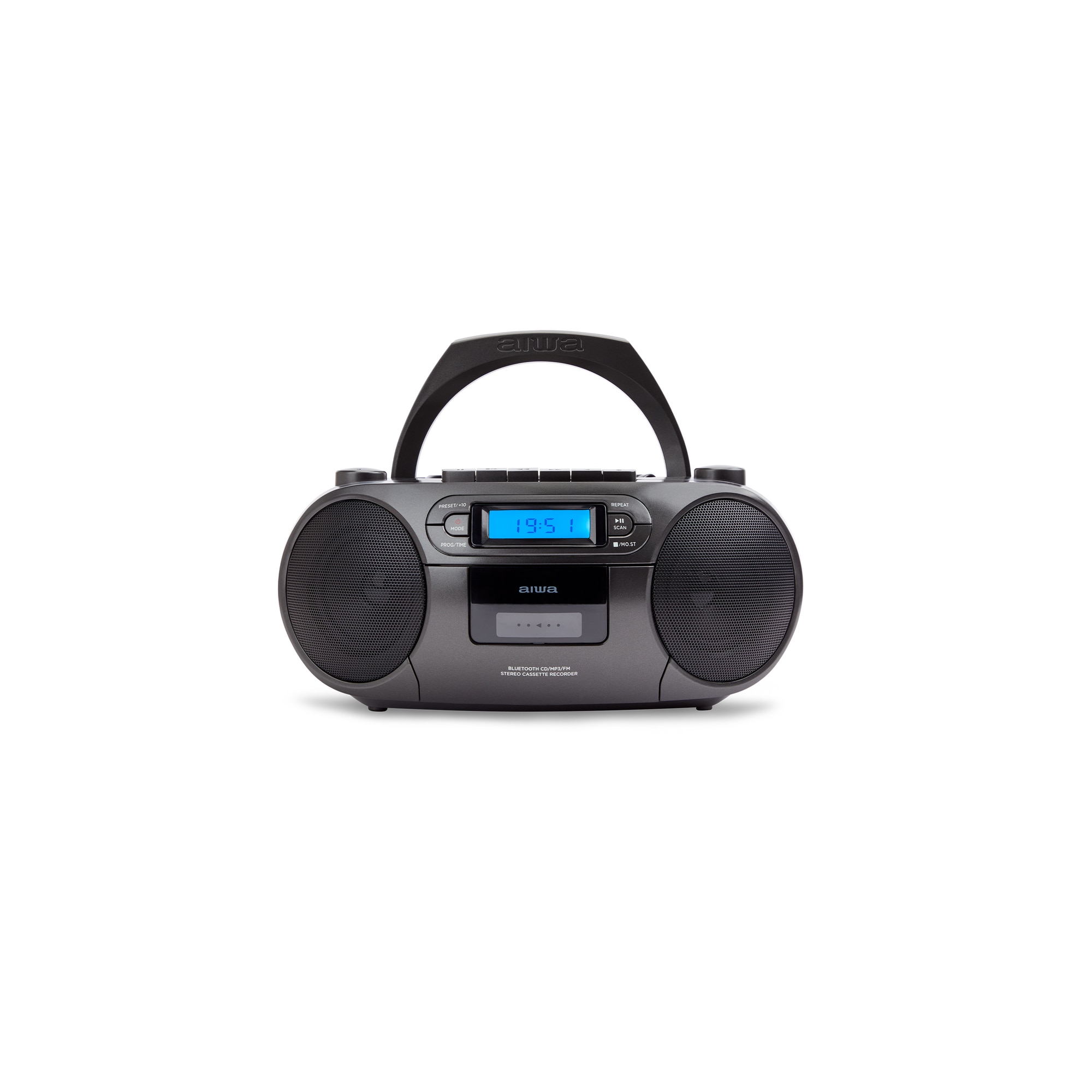 AIWA Boomblaster FM, kasetti, Bluetooth ja CD Musta - Gigantti verkkokauppa
