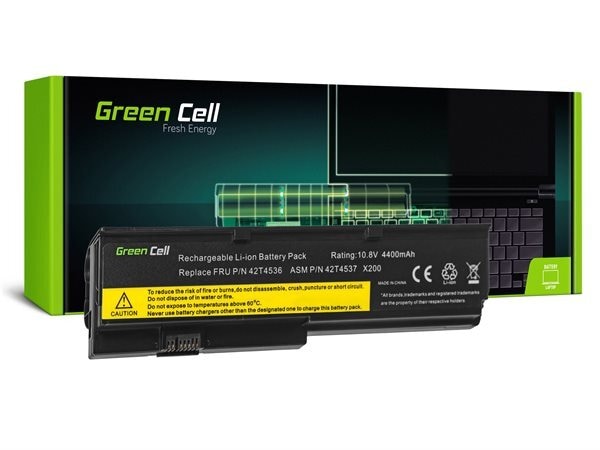 Green Cell kannettavan akku Lenovo ThinkPad X200 X201 X200s X201i / 11,1V  4400mAh - Gigantti verkkokauppa