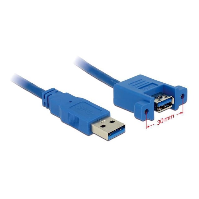Delock-kaapeli USB 3.0 Type-A -liitin> USB 3.0 Type-A -laatikko asennusta varten 1
