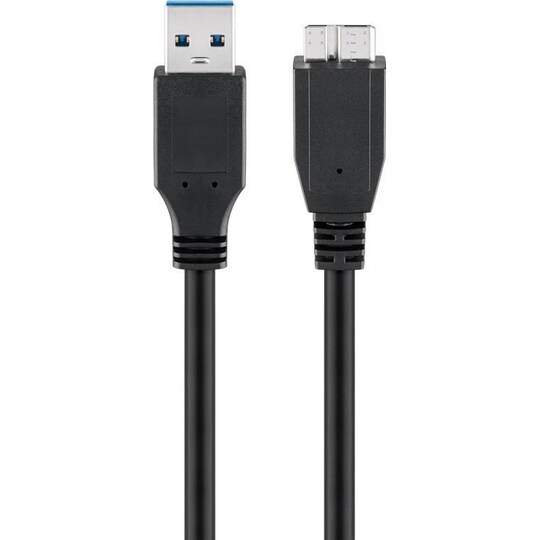 USB 3.0 SuperSpeed -kaapeli, musta - Gigantti verkkokauppa