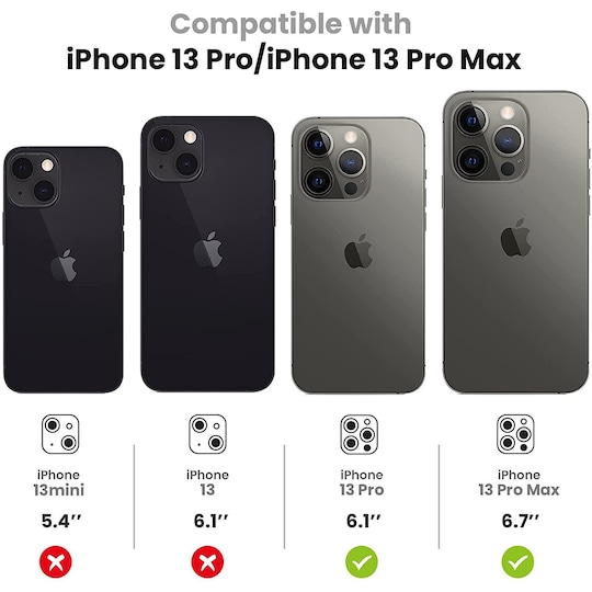 Linssisuoja iPhone 13 Pro/Pro Max 3-pack Grafiitinharmaa - Gigantti  verkkokauppa