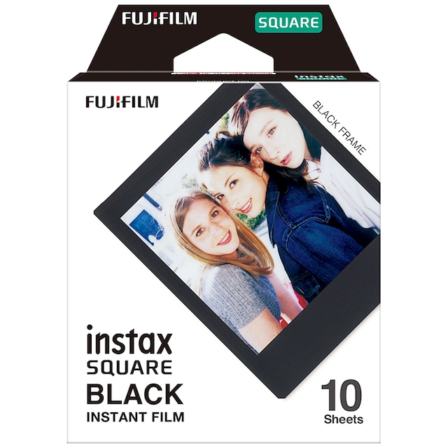 Fujifilm Instax Square valokuvapaperi (10 kpl, musta kehys)