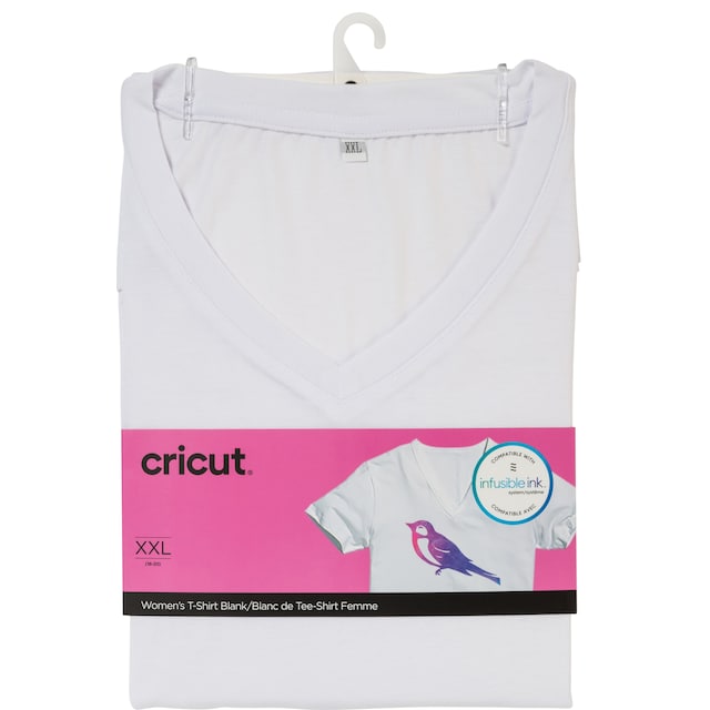 Cricut Infusible Ink naisten valkoinen t-paita (XXL)