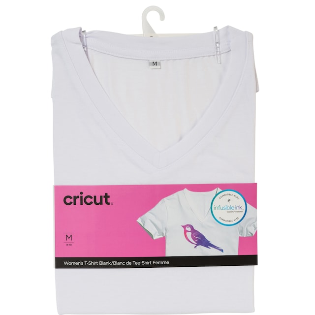 Cricut Infusible Ink naisten valkoinen t-paita (M)