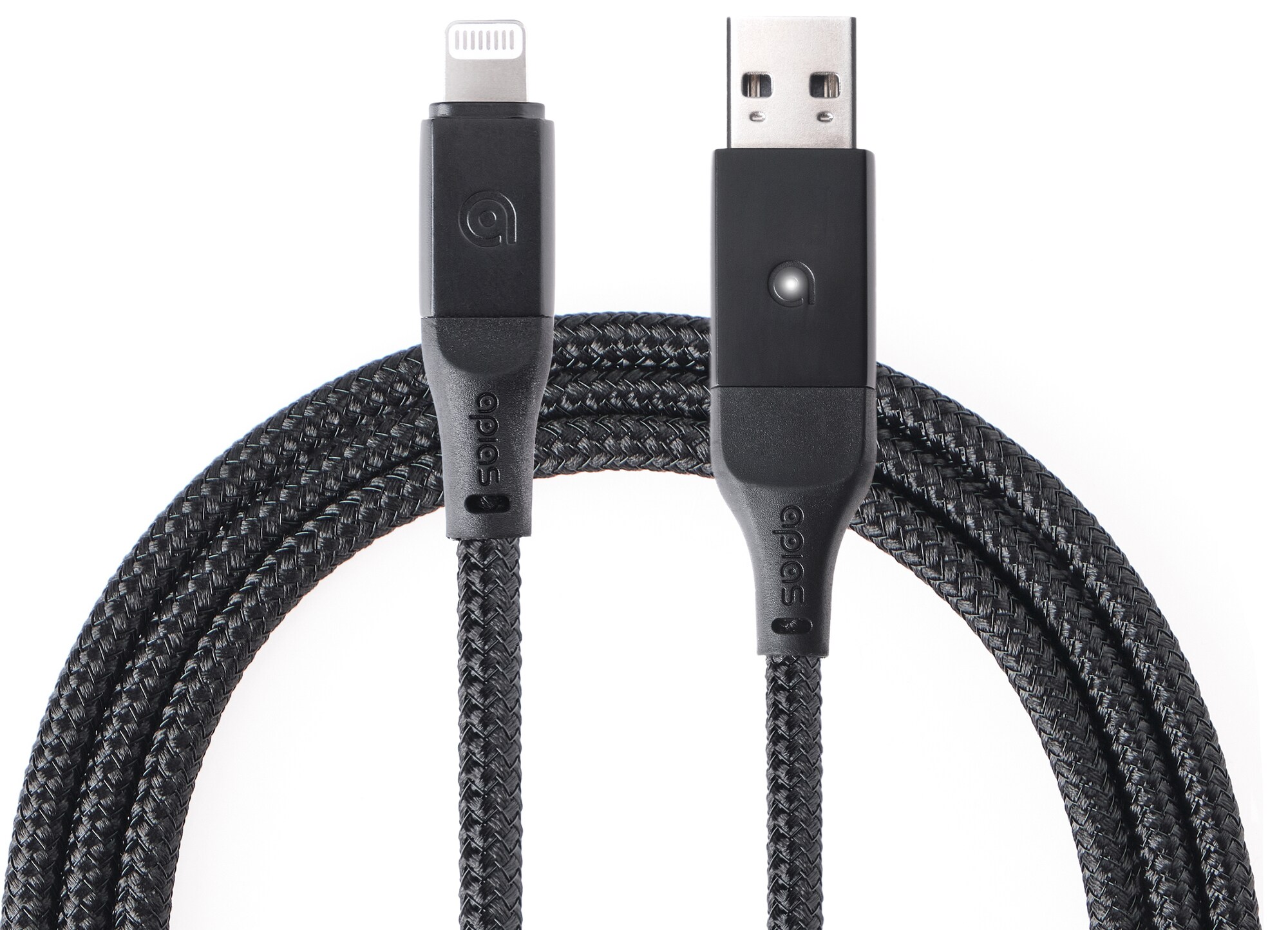 apias Smart USB - Lightning latauskaapeli 2 m (musta) - Gigantti  verkkokauppa