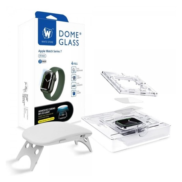 Whitestone Dome Apple Watch 41mm Näytönsuoja Dome Glass 2-pack