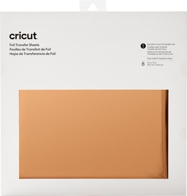 Cricut Transfer Foil Sheets siirtoarkit 30 x30 cm (ruusunkulta)