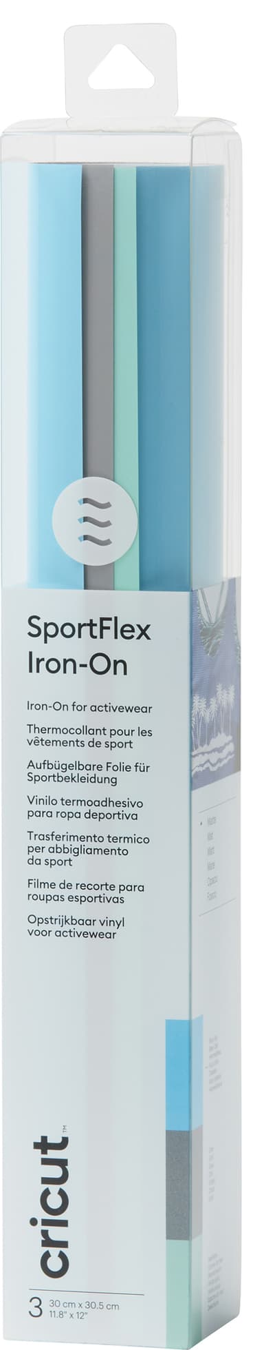 Cricut SportFlex Iron-On arkit 3 kpl (kylpyläpäivä)