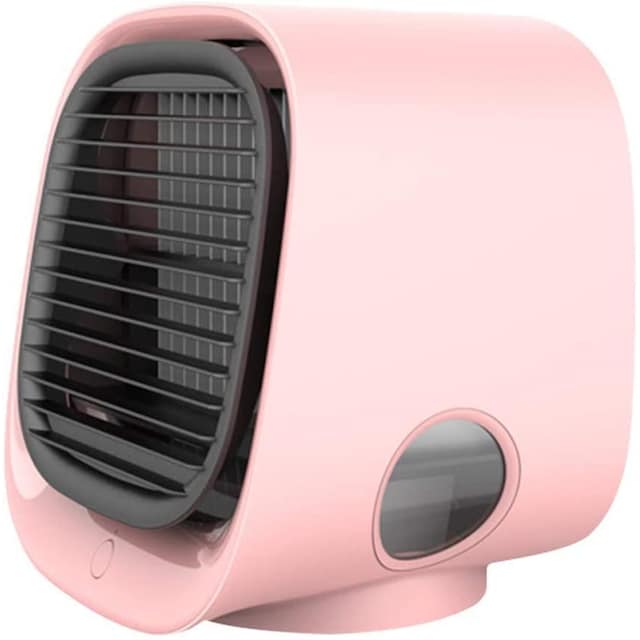 INF Ilmanjäähdytin 4-in-1 tuuletin / kostutin / ilmanpuhdistin LED Pinkillä