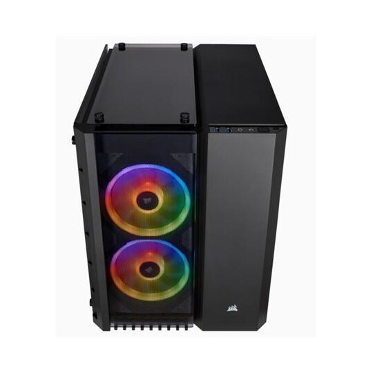 Corsair RGB -tietokonekotelo 280x sivuikkuna, musta, Micro ATX, virtalähde  mukana No - Gigantti verkkokauppa