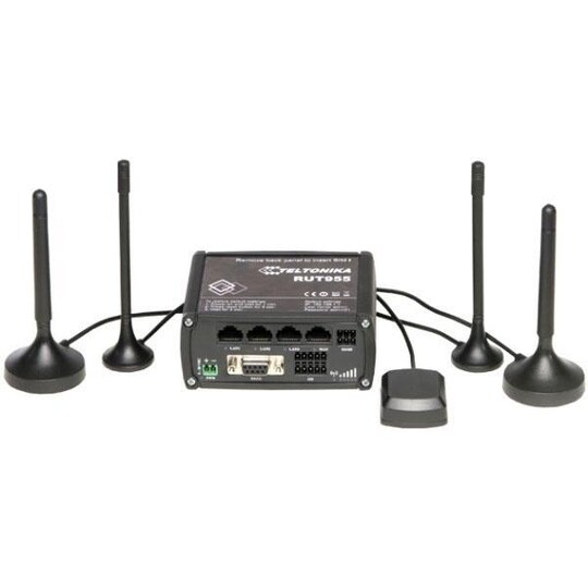 Teltonika RUT955 LTE-reititin, kaksi SIM-korttipaikkaa, 150Mbps, musta -  Gigantti verkkokauppa