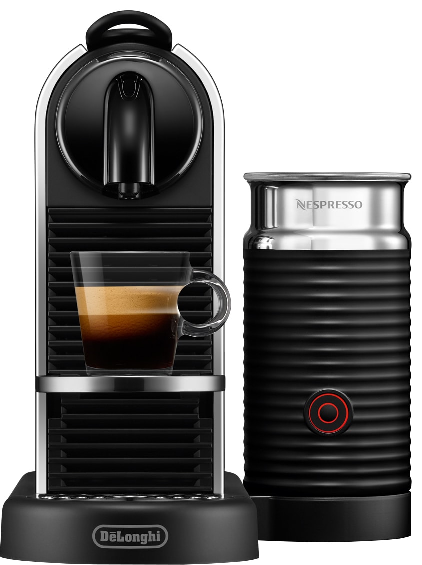 Delonghi Nespresso CitiZ & Milk kahvikone, DeLonghi EN330M (platinat.) -  Gigantti verkkokauppa
