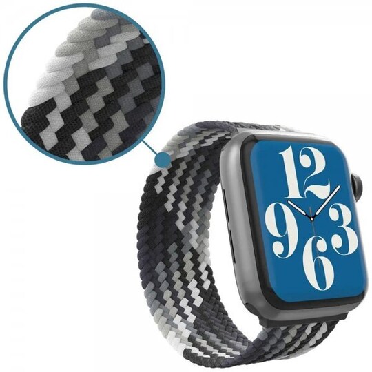 Gear4 Apple Watch 42/44/45mm/Apple Watch Ultra Ranneke Braided Watch Band  Large Storm - Gigantti verkkokauppa