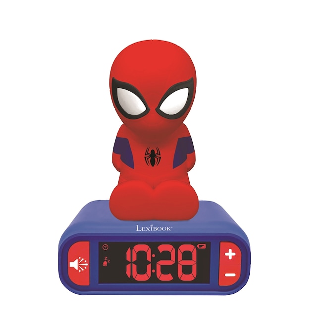 Herätyskello, jossa on yövalo 3D-suunnittelu SpiderMan ja äänitehosteet