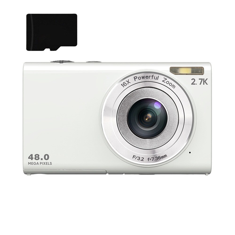 INF Digikamera 48MP 2,7K FHD 16X digitaalinen zoom 2,88 tuuman näyttö  Valkoinen - Gigantti verkkokauppa