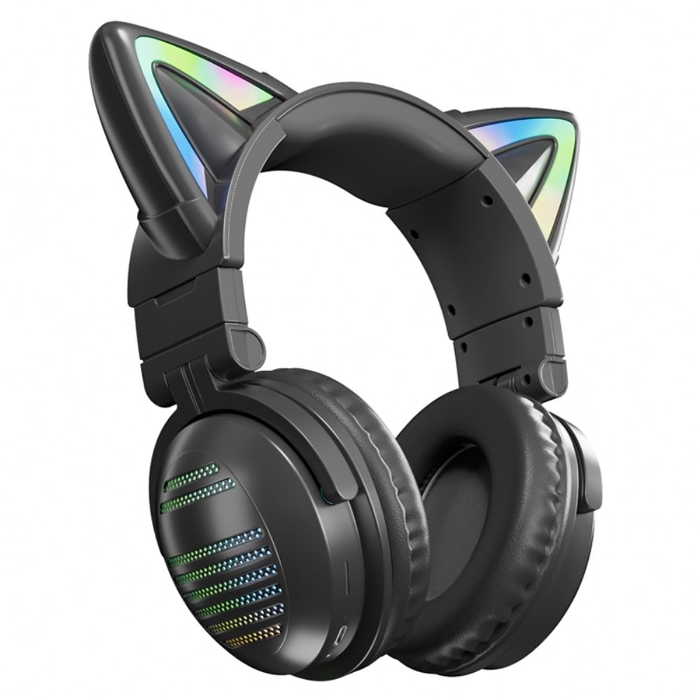 Cat Ears Bluetooth Headset mikrofoni Langattomat kuulokkeet - Musta -  Gigantti verkkokauppa