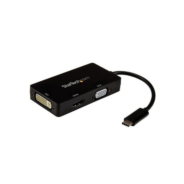 StarTech.com CDPVGDVHDBP, USB Type-C, DVI-lähtö, HDMI-lähtö, VGA (D-Sub) -lähtö, 3840 x 2160 pikseliä