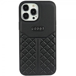 Audi iPhone 13/iPhone 13 Pro Kuori Genuine Leather Case Musta