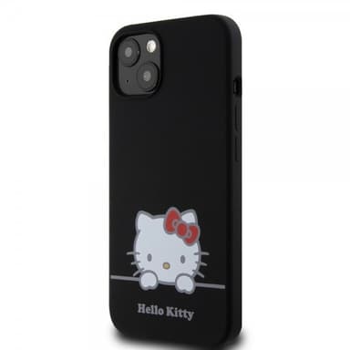 Hello Kitty iPhone 13 Kuori Liquid Silicone Musta