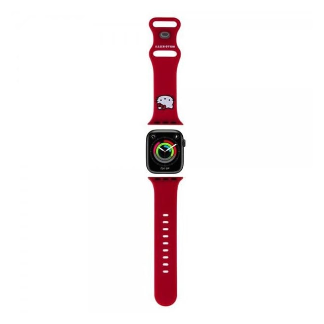 Hello Kitty Apple Watch 38/40/41mm Ranneke Liquid Silicone Punainen