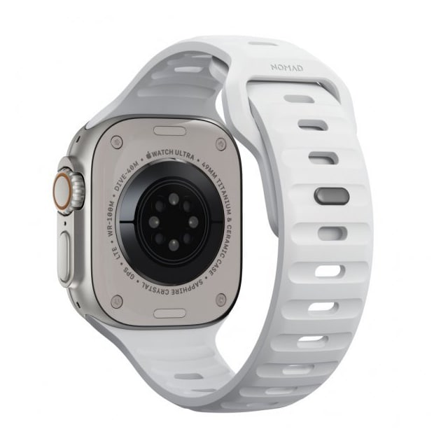 NOMAD Apple Watch 42/44/45mm/Apple Watch Ultra Ranneke Sport Band Valkoinen
