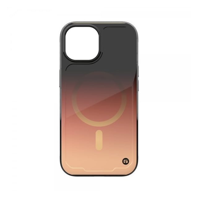Clckr iPhone 15 Kuori Onyx MagSafe Copper