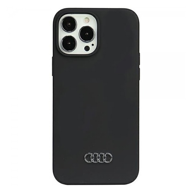 Audi iPhone 13 Pro Max Kuori Silikoni Musta