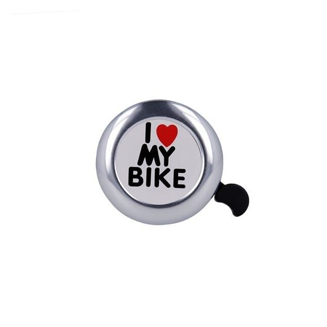 Hopeinen soittokello polkupyörään - I love my bike
