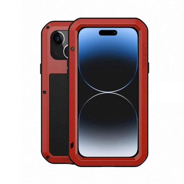 LOVE MEI Powerful kuori Apple iPhone 15 - Punainen