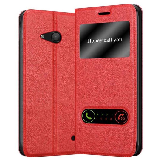 Nokia Lumia 550 Suojakuori Lompakkokotelo (Punainen) - Gigantti verkkokauppa