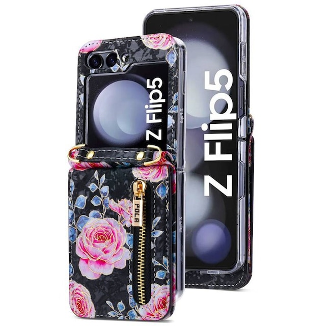 POLA Flower kuori Samsung Galaxy Z Flip 5 - Black