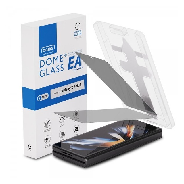 Whitestone Dome Samsung Galaxy Z Fold 5 Näytönsuoja Dome Glass EZ Privacy 2-pakkaus