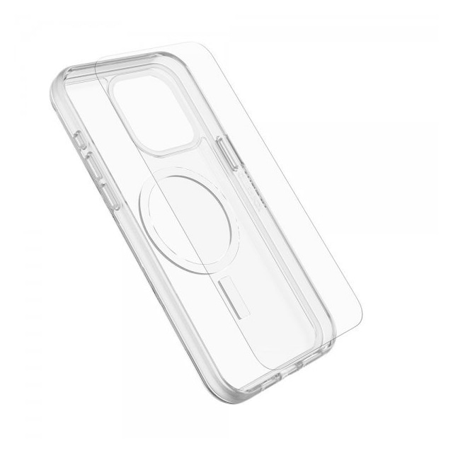 Otterbox iPhone 15 Pro Max Kuori Näytönsuoja Symmetry Clear MagSafe + Premium Glass