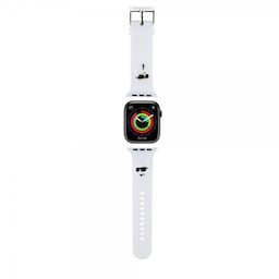 Karl Lagerfeld Apple Watch 38/40/41mm Ranneke Rubber NFT Karl & Choupette Valkoinen