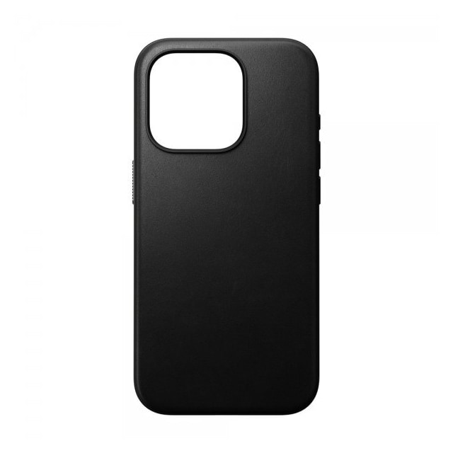 NOMAD iPhone 15 Pro Kuori Modern Leather Case Musta